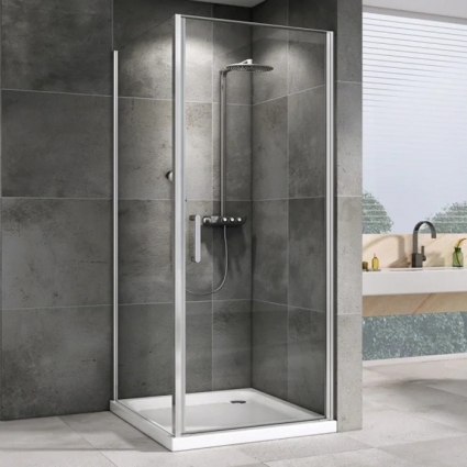 Душевой уголок Abber Sonnenstrand AG04060-S80 80x60, профиль хром, стекло прозрачное
