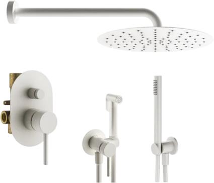 Комплект для ванной Plumberia Selection Ixo KITZXO15BO С ВНУТРЕННЕЙ ЧАСТЬЮ, белый матовый