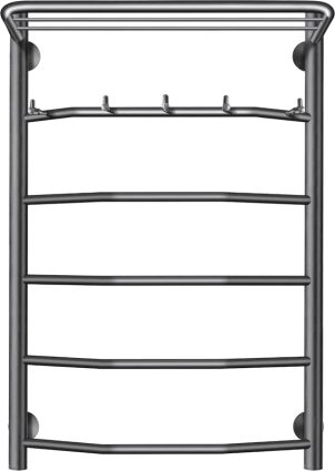 Полотенцесушитель электрический Secado Агата 1 КСП 80x50, графит, R
