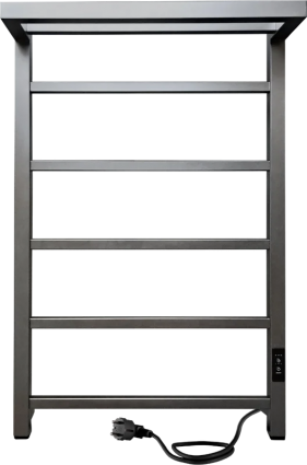 Полотенцесушитель электрический Indigo Forma LEF80-50GFMRt с полкой, graphite metallic