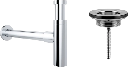 Сифон для раковины Wellsee Drainage System 182119005 с универсальным выпуском, хром
