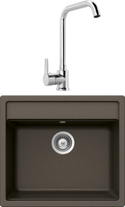 Комплект Мойка Schock Vero 60 (N-100) Cristadur бронза + Смеситель MEGA Ege MG-PL10 хром