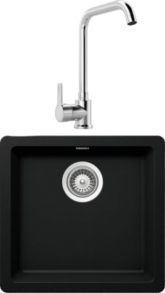Комплект Мойка Schock Soho 700567U 50 (N-100S) Cristadur пуро + Смеситель MEGA Ege MG-PL10 хром