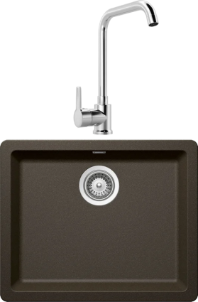 Комплект Мойка Schock Soho 700500U 60 (N-100) Cristadur бронза + Смеситель MEGA Ege MG-PL10 хром