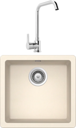 Комплект Мойка Schock Soho 50 (N-100S) Cristadur магнолия + Смеситель MEGA Ege MG-PL10 хром