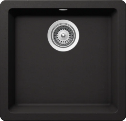 Мойка кухонная Schock Quadro 701046U 50 Cristalite неро