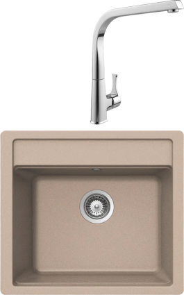 Комплект Мойка Schock Nemo 60 (N-100) Cristalite саббиа + Смеситель MEGA Mega