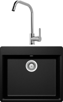 Комплект Мойка Schock Galaxy 60 (N-100) Cristadur магма + Смеситель MEGA City MG- ZRV104 хром