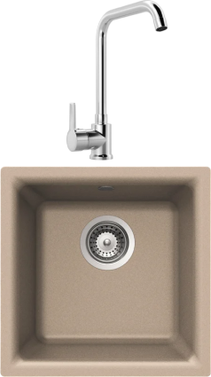 Комплект Мойка Schock Euro 40 (N-100) Cristalite саббиа + Смеситель MEGA Ege MG-PL10 хром