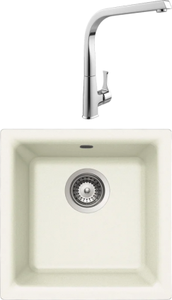 Комплект Мойка Schock Euro 40 (N-100) Cristalite альпина + Смеситель MEGA Mega