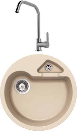 Комплект Мойка Schock Classic 50 (R-100) эверест + Смеситель MEGA City MG- ZRV104 хром