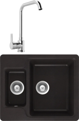 Комплект Мойка Schock Cambridge 60 Cristalite оникс + Смеситель MEGA Ege MG-PL10 хром