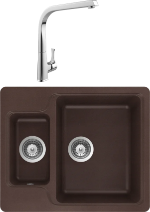 Комплект Мойка Schock Cambridge 60 Cristalite мокка + Смеситель MEGA Mega