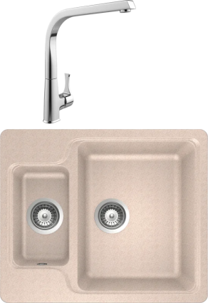 Комплект Мойка Schock Cambridge 60 Cristalite альпина + Смеситель MEGA Mega