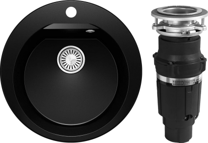 Комплект Мойка Polygran Atol 854802 космос + Измельчитель Bone Crusher BC 610-AS