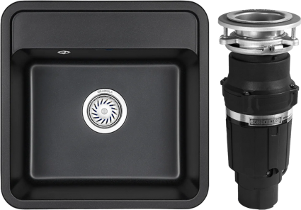 Комплект Мойка Granula Standart 5001, черный + Измельчитель Bone Crusher BC 610-AS