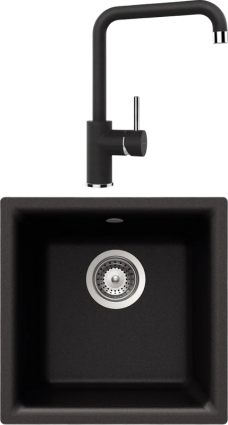 Комплект Мойка Schock Euro 40 (N-100) Cristalite оникс + Смеситель Cristalite Fonos оникс