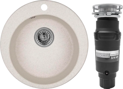 Комплект Мойка Emar Quartz + Измельчитель Bone Crusher BC 910-SL-Slim Line