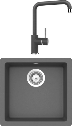 Комплект Мойка Schock Quadro 50 Cristalite баварский камень + Смеситель Cristalite Fonos баварский камень
