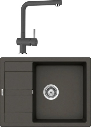 Комплект Мойка Schock Optima 50D Cristalite баварский камень + Смеситель Cristalite Epos баварский камень