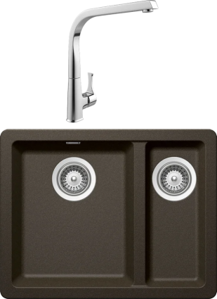 Комплект Мойка Schock Soho 700506U 60 Plus (N-150) Cristadur бронза + Смеситель MEGA Mega