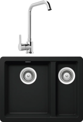 Комплект Мойка Schock Soho 60 Plus (N-150) Cristadur пуро + Смеситель MEGA Ege MG-PL10 хром