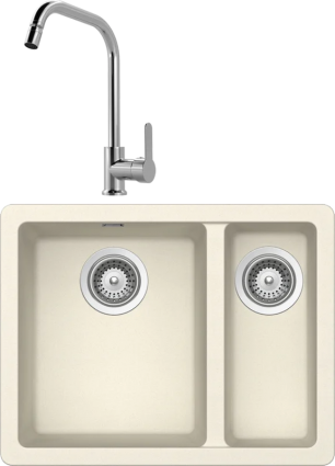 Комплект Мойка Schock Soho 60 Plus (N-150) Cristadur магнолия + Смеситель MEGA City MG- ZRV104 хром