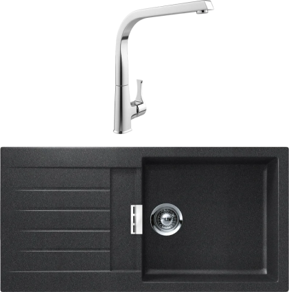 Комплект Мойка Schock Signus 60D Large (D-100L) Cristadur магма + Смеситель MEGA Mega