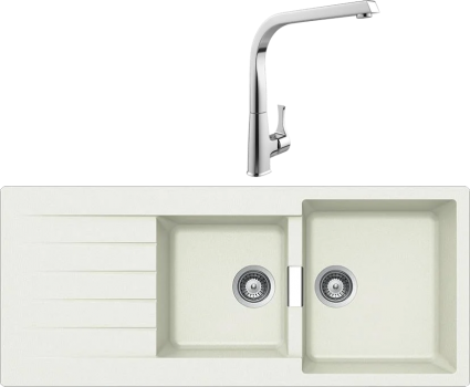 Комплект Мойка Schock Primus 80D (D-200) Cristalite альпина + Смеситель MEGA Mega