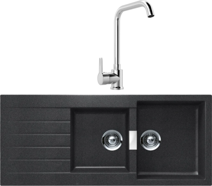 Комплект Мойка Schock Signus 80D (D-200) Cristadur магма + Смеситель MEGA Ege MG-PL10 хром