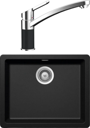 Комплект Мойка Schock Soho 700497U 60 (N-100) Cristadur магма + Смеситель Cristadur SC-90 магма
