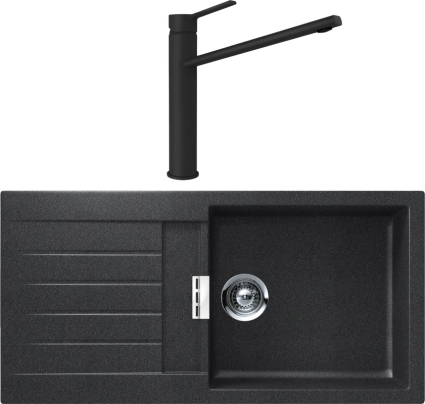 Комплект Мойка Schock Signus 60D Large (D-100L) Cristadur магма + Смеситель Cristadur Papilio магма