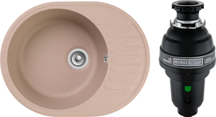 Комплект Мойка GranFest Quarz Z58 песок + Измельчитель Bone Crusher BC 1000-AS
