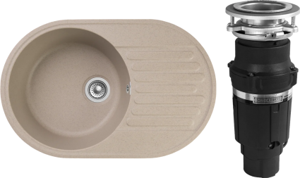 Комплект Мойка GranFest Quarz Z18 песок + Измельчитель Bone Crusher BC 610-AS