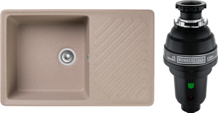 Комплект Мойка GranFest Quarz Z 52 песок + Измельчитель Bone Crusher BC 1000-AS