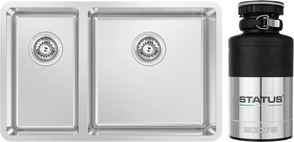 Комплект Мойка Kantera Lucia LUR210/R diamond + Измельчитель Status ECO 75