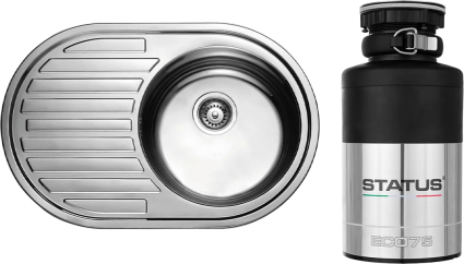 Комплект Мойка Kaiser KSS-7750 R + Измельчитель Status ECO 75