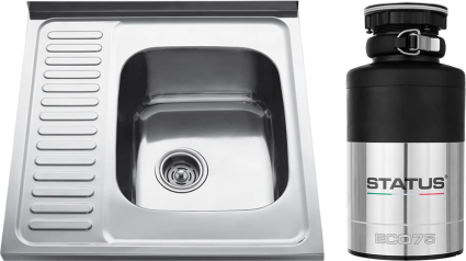 Комплект Мойка Kaiser KSS-6060 R + Измельчитель Status ECO 75