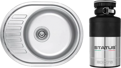 Комплект Мойка Kaiser KSS-5745 R + Измельчитель Status ECO 75