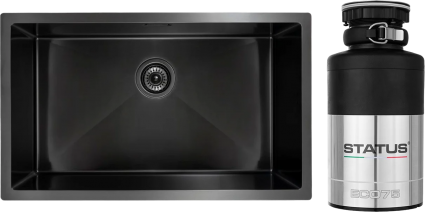 Комплект Мойка Kaiser KSM-7445 графит + Измельчитель Status ECO 75