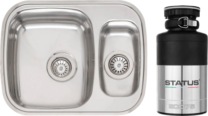 Комплект Мойка Reginox Queen L60 LUX KGOKG сталь + Измельчитель Status ECO 75
