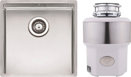 Комплект Мойка Reginox New York LUX 3,5" (c/box) L 40x40 + Измельчитель Status Premium 350