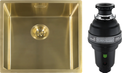 Комплект Мойка Reginox Miami 3,5" PVD 50x40 gold + Измельчитель Bone Crusher BC 1000-AS