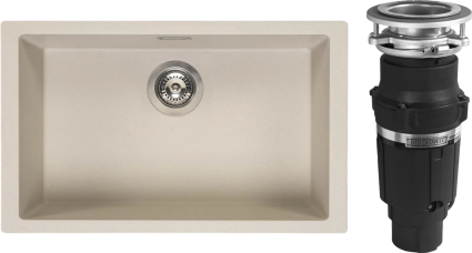 Комплект Мойка Reginox Amsterdam 72 3,5" caffe silvery + Измельчитель Bone Crusher BC 610-AS