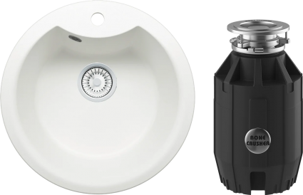 Комплект Мойка Tolero Classic R-108E туман + Измельчитель Bone Crusher BC 910-AS