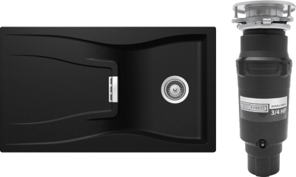 Комплект Мойка Schock Waterfall 45D (D-100) Cristadur магма + Измельчитель Bone Crusher BC 910-SL-Slim Line