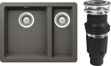 Комплект Мойка Schock Soho 700986U 60 Plus (N-150) Cristadur серебристый камень + Измельчитель Bone Crusher BC 610-AS