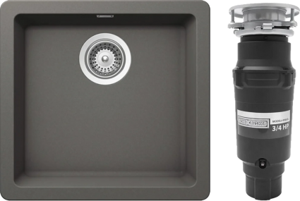 Комплект Мойка Schock Soho 700984U 50 (N-100S) Cristadur серебристый камень + Измельчитель Bone Crusher BC 910-SL-Slim Line