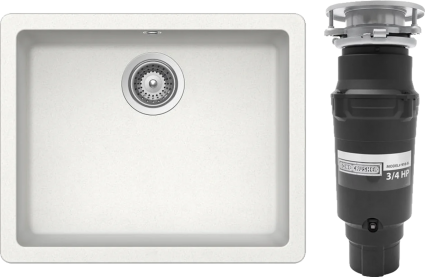 Комплект Мойка Schock Quadro 60 (N-100) Cristalite альпина + Измельчитель Bone Crusher BC 910-SL-Slim Line