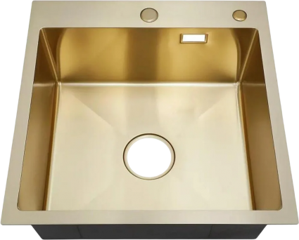 Мойка кухонная РМС MR-5050G c корзиной и дозатором, золото